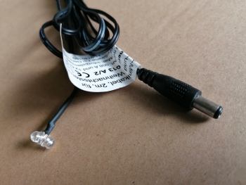 Preview: 1 x Türkies Transparent - mit Außen LED Minikabel (für Technik ab 2022) (für Trafo und 5x1 Box) - Kopie